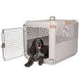 thumbnail image 1 of Collapsible Medium Pet Travel Carrier (tan)  Hard-sided Kennel For Dogs Puppies Cats Kittens Animals Up To 50lbs Washable Home & Outdoor Crate 30.6"l X 22"w 23.25"h, 1 of 6
