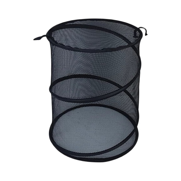 Collapsible Mesh Laundry Hamper with Reinforced Handles and Flexible Frame for Clothes Storage and Organization