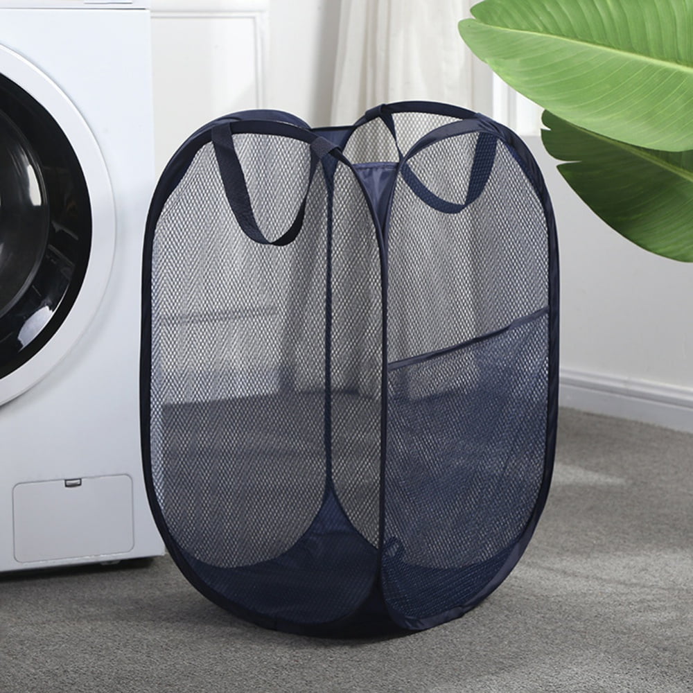 Collapsible Mesh Popup Laundry Hamper with Handles， for Storage Folding