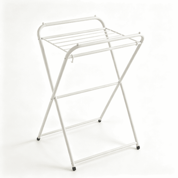Collapsible Metal Clothes Drying Rack, Heavy Load Laundry Garment Dryer Stand, Foldable Space Saving Clothing Rack for Indoor Outdoor Use, Height 43.3in