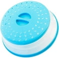 thumbnail image 1 of Collapsible Microwave Splatter Cover For Food With Silicone Mats, 10.5 Inch, Dishwasher-safe, Microwave Plate Cover With Steam Vent，BPA-Free & Non-Toxic (1, blue), 1 of 5