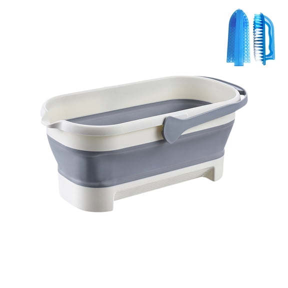 Collapsible Mop Bucket Collapsible Mop Bucket Plastic Square No-Hand Rinse Water Basin with Carry Handle for Home and Outdoor Utility Plastic Basin