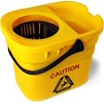 Collapsible Mop Bucket on Wheels for Industrial Mop Cleaning, Side Press Wringer Combo