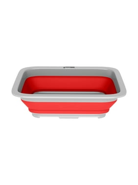 Collapsible Multiuse Wash Bin- Portable Wash Basin/Dish Tub/Ice Bucket with 10 L Capacity for Camping, Tailgating, More by Wakeman Outdoors