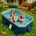 thumbnail image 1 of Collapsible Non-Inflatable Family Pool for Outdoor Use, Measuring 70x54x20 Inches (1.8m), Easy for Anyone to Set Up in Your Backyard., 1 of 6
