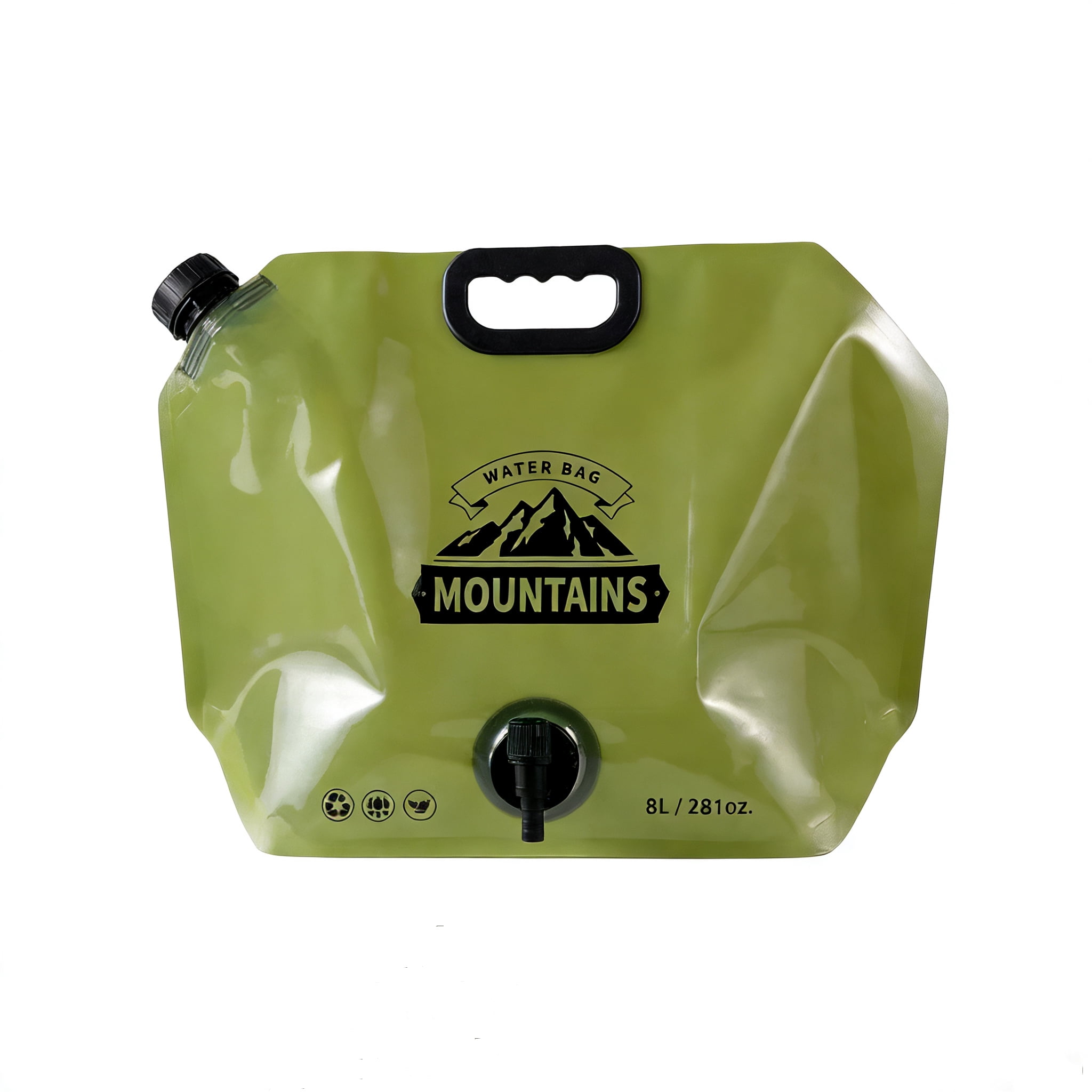 Collapsible Outdoor Water Bag with Faucet, 8L (2.1 Gallon) Portable ...