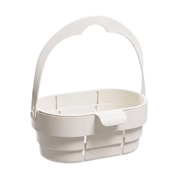 Collapsible Over the Sink Colander Strainer Basket, Telescopic Extendable for Washing Vegetables Fruits Draining Pasta, Kitchen Essentials (White)