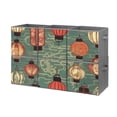 thumbnail image 1 of Collapsible Oxford Fabric Storage Cubes with Handles, Large Mid Foldable Oxford Cloth Bins Set of 2/6, Closet Organizers for Shelves Clothes Home Kitchen Toy - Lantern Retro, 1 of 7