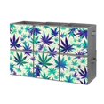 thumbnail image 1 of Collapsible Oxford Fabric Storage Cubes with Handles, Large Mid Foldable Oxford Cloth Bins Set of 2/6, Closet Organizers for Shelves Clothes Home Kitchen Toy - Leafs, 1 of 7