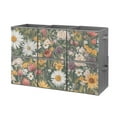 thumbnail image 1 of Collapsible Oxford Fabric Storage Cubes with Handles, Large Mid Foldable Oxford Cloth Bins Set of 2/6, Closet Organizers for Shelves Clothes Home Kitchen Toy - Wildflower Floral, 1 of 7