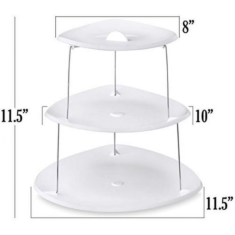 Collapsible Bowl 3 Tier - The Decorative Plastic Bowls Twist Down and Fold for