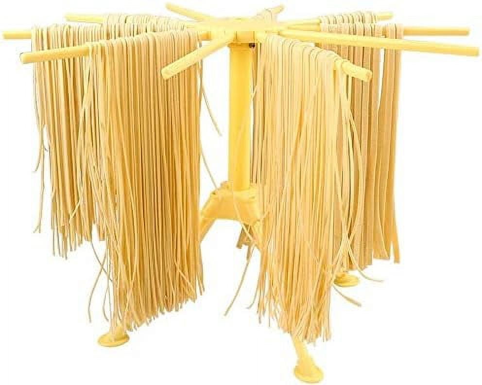 Collapsible Pasta Drying Rack- Plastic Household Noodle Stander with 10 ...