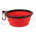 thumbnail image 1 of Collapsible Pet Bowl-Bless My Paws-Red w/Carabiner, 1 of 1