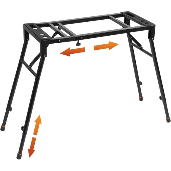 Collapsible Piano Keyboard Stand - Adjustable and Portable Heavy Duty Music Stand - Fits 54/61/88 Key Electric Digital Pianos - Sturdy Musical Keyboard Table