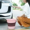 thumbnail image 1 of Collapsible Plastic Bucket,Foldable Round Tub with Handle, Folding Portable Fishing Water Pail, Space Saving Outdoor Waterpot for Garden Camping Car Mop Cleaning Beach, 1 of 7