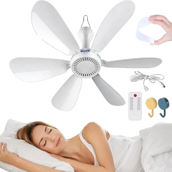 Collapsible Portable Ceiling Fan, 4 Speeds Collapsible Ceiling Fan for Cruise With Remote and Timer, CollapsibleCeiling Fan Portable Equipped with Strong Magnets, for RV, Tent, Cabin (6Fans)
