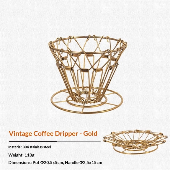 Collapsible Pour Over Coffee Maker - Metal Coffee Dripper Set For Camping & Travel stainless steel