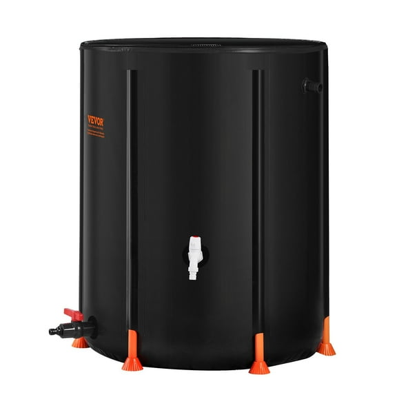 Collapsible Rain Barrel 66 Gallon - Portable Water Storage with Dual Spigots & Overflow Kit, Heavy Duty Rain Catcher for Outdoor Use