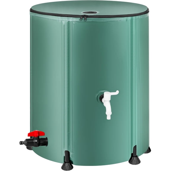 Collapsible Rain Barrel Water Storage Containers-53 Gallon Portable Rainwater Collect System Water to Collect Rainwater from Gutter Downspout Water Catcher with Spigots,Filter&Overflow Kits