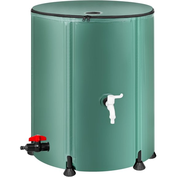 Collapsible Rain Barrel Water Storage Containers-53 Gallon Portable Rainwater Collect System Water Tank to Collect Rainwater from Gutter Downspout Water Catcher with Spigots,FilterOverflow Kits