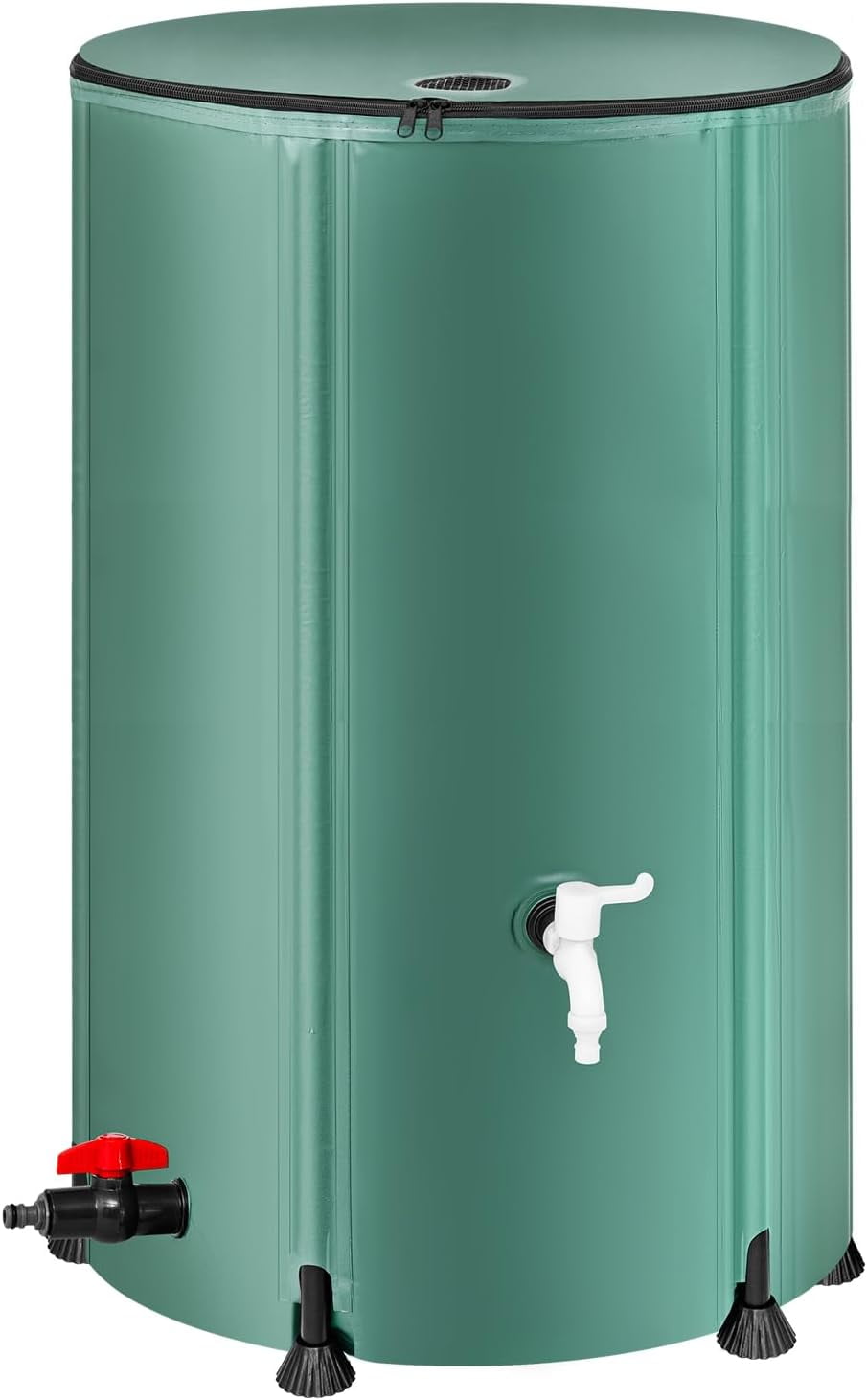 Collapsible Rain Barrel Water Storage Containers-53 Gallon Portable Rainwater Collect System Water Tank to Collect Rainwater from Gutter Downspout Water Catcher with Spigots,Filter＆Overflow Kits