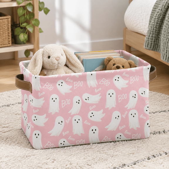 Collapsible Rectangular Fabric Storage Basket Organizer, 15 x 11.34 x 1.69 inches