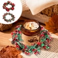 thumbnail image 1 of ​Collapsible Red Christmas Candle Ring Wreath - 6.5" Plastic Multi-Use Decor for Tabletop, Door & Holiday Gifting​​ red, 1 of 9