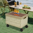 thumbnail image 1 of Collapsible Rolling Crate Portable Shopping Utility Cart Plastic Rolling Tool Box with 360°Rotate Wheel for Travel Shopping Moving Storage Office Use, 1 of 9