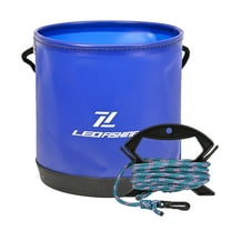Collapsible Round Folding Fishing Bucket With Lanyard Fishing Equipment For Fishing