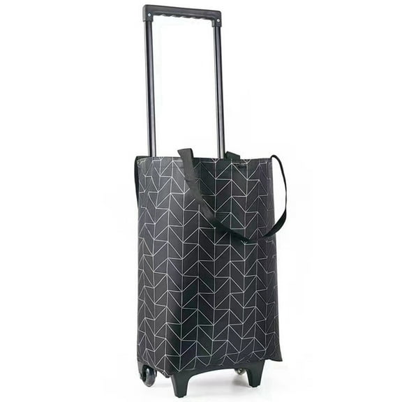 Collapsible Shopping Cart Folding Portable Bag, Telescopic Storage Bag Stair Climbing Cart,Trolley Tote Bag Shopping Cart with Wheels for Traveling Shopping