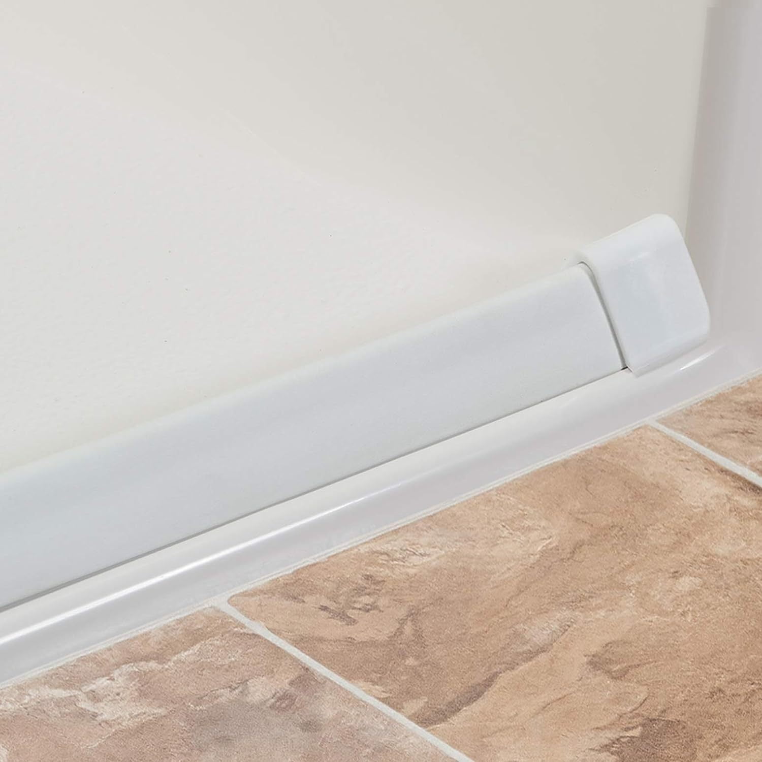 Collapsible Shower Dam Water Barrier for CurbFree Shower Threshold