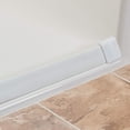 thumbnail image 1 of Collapsible Shower Dam - Water Threshold Barrier Stopper for Curb Free Shower/Easy Wheelchair Roll in/Use with Weighted Curtain for Full Splash Guard/Neutral/90 Degree End Caps/ 100 ft. Roll, 1 of 6