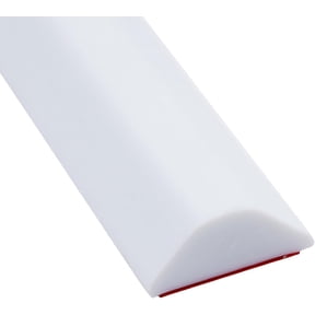 Collapsible Shower Threshold Water Dam: 39 inch Self-Adhesive Silicone Waterproof Barrier, Water Strip Dam Shower Guard for Kitchen Sink Edge & Bathroom Door Seal (White)