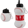 thumbnail image 1 of Collapsible Silicone Baseball Water Bottle Maccabi Art, 1 Liter, 1 of 5