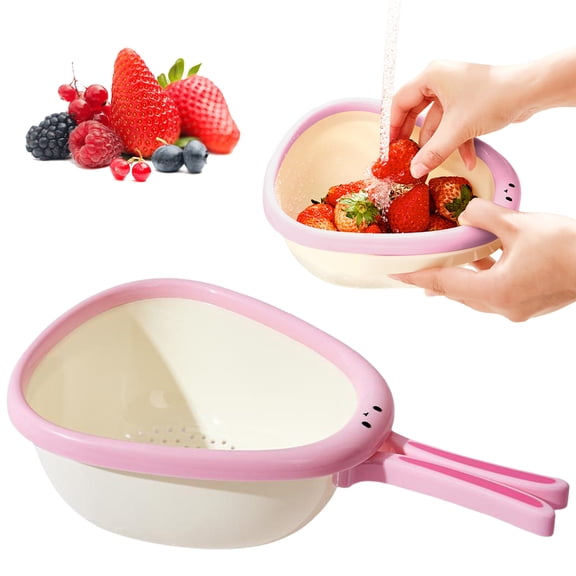 Collapsible Silicone Colander Folding Handles Space Saving for Pasta Vegetables