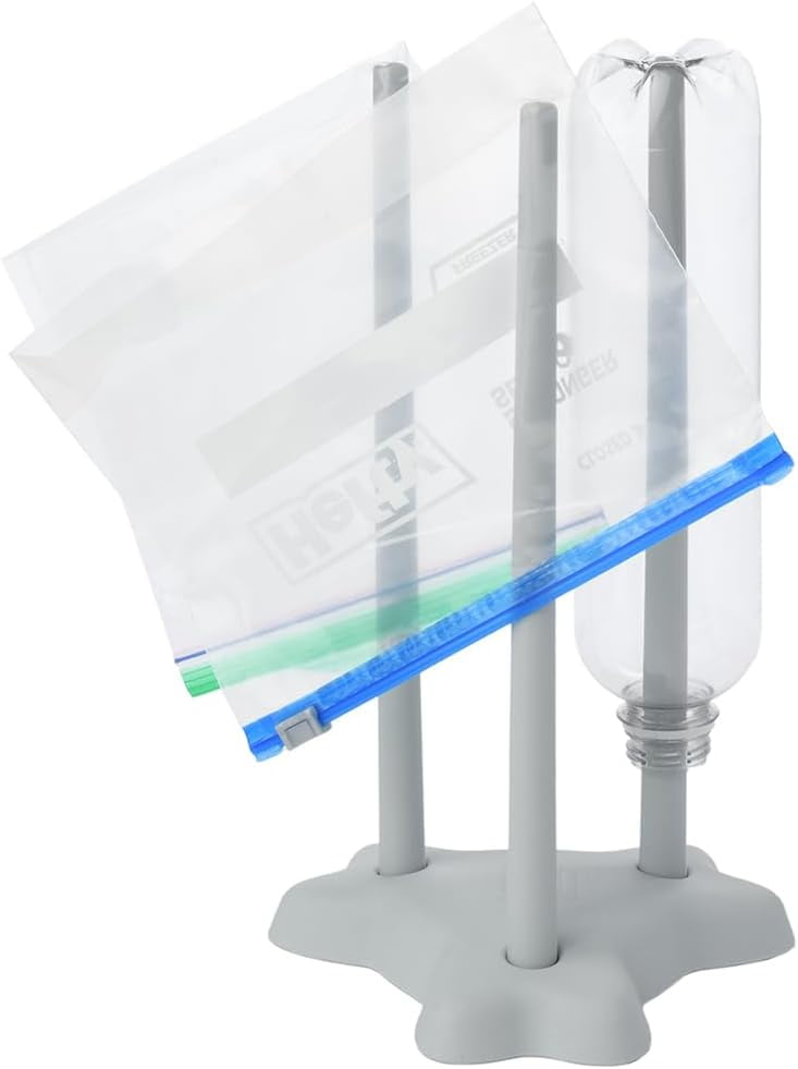 Collapsible Silicone Drying Rack for Plastic Bags Effortless Bag Drying Stand Versatile Compact Bag Dryer
