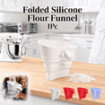 thumbnail image 1 of Collapsible Silicone Flour Funnel with Tilt Design, Angled Wide Mouth Kitchen Funnel for Mess-Free Pouring, Foldable Food-Grade Ingredient Funnel for Baking, Mixing Bowls, and Jars, 1 of 8