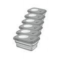 thumbnail image 1 of Collapsible Silicone Food Storage Container -660ml - Grey - Pack Of 6, 1 of 1