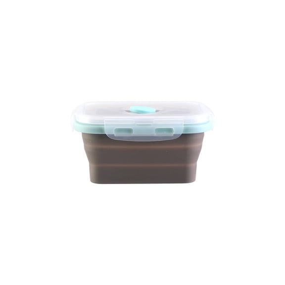 Collapsible Silicone Food Storage Container with Airtight Locking Lid, 20oz Round Expandable Lunch Box for Meal Prep and Travel, Space-Saving Leak-Proof Bento Box for, Office, and Camping