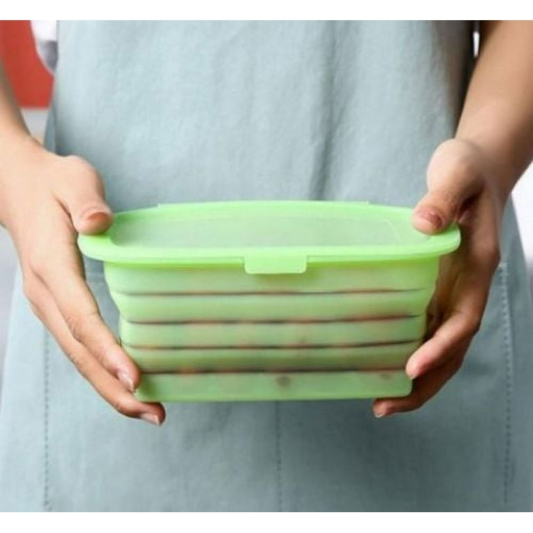 8Pcs Collapsible Lunch Box with Lids Reusable Silicone Stackable Food  Storage Containers for Microwave Freezer and Dishwasher - AliExpress