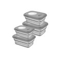 thumbnail image 1 of Collapsible Silicone Food Storage Container Set Of 4 - Grey, 1 of 1