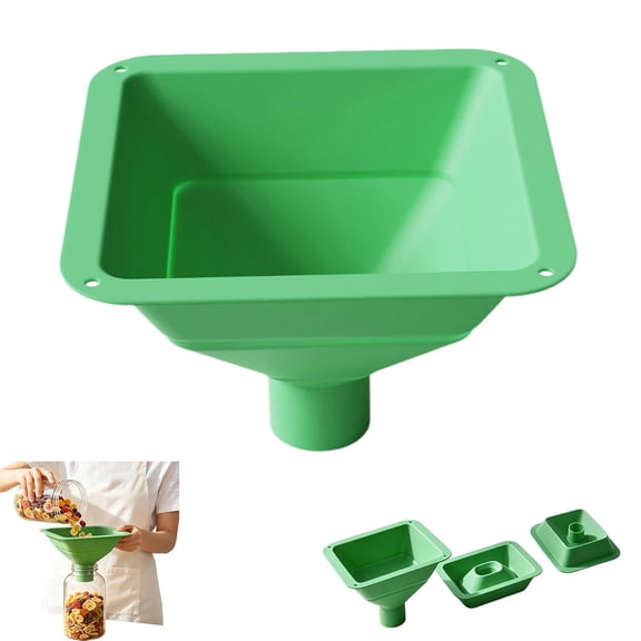 Collapsible Silicone Funnel, Extra Large Wide Mouth for Storage Bags