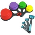thumbnail image 1 of Collapsible Silicone Measuring Cups & Blue Measuring Spoon Set 8 pc set, 1 of 7