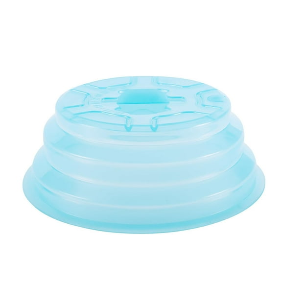 Collapsible Silicone Microwave Plate Cover Splatter Guard, Dishwasher Safe and BPA Free, 11 (Blue)