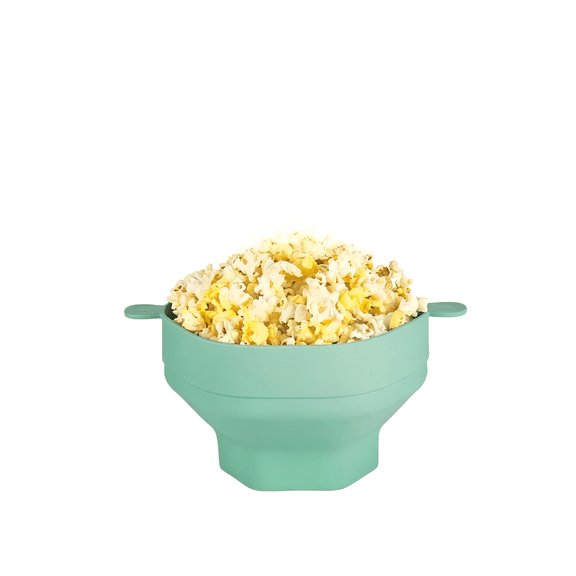 Collapsible Silicone Microwave Popcorn Popper with Lid, Heat-Resistant Air Popcorn Maker for Healthy Snacking, Space-Saving Foldable Design for Home Movie Nights