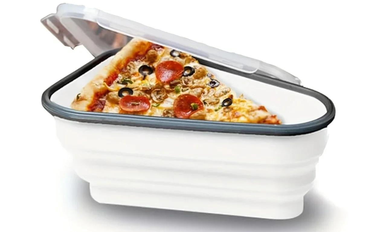 Collapsible Silicone Pizza Storage Container, 5 Layer Food Storage Box ...