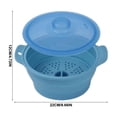thumbnail image 1 of Collapsible Silicone Steamer Pot for Microwave, Foldable Vegetable Steamer with Perforated Tray, Space-Saving Kitchen Cookware with Cool-Touch Handles, 1 of 7