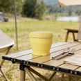 thumbnail image 1 of Collapsible Silicone Travel Cup | Portable Folding Drinking Cup for Camping Hiking Backpacking | 180ml Capacity with Dustproof Lid and Hanging Loop | Hot and Cold Water | Space Saving Commuter Cup, 1 of 6