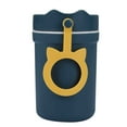 thumbnail image 1 of Collapsible Silicone Travel Mug 10oz, 2-in-1 Design with Detachable Straw & Carabiner Clip for Hiking, 1 of 7