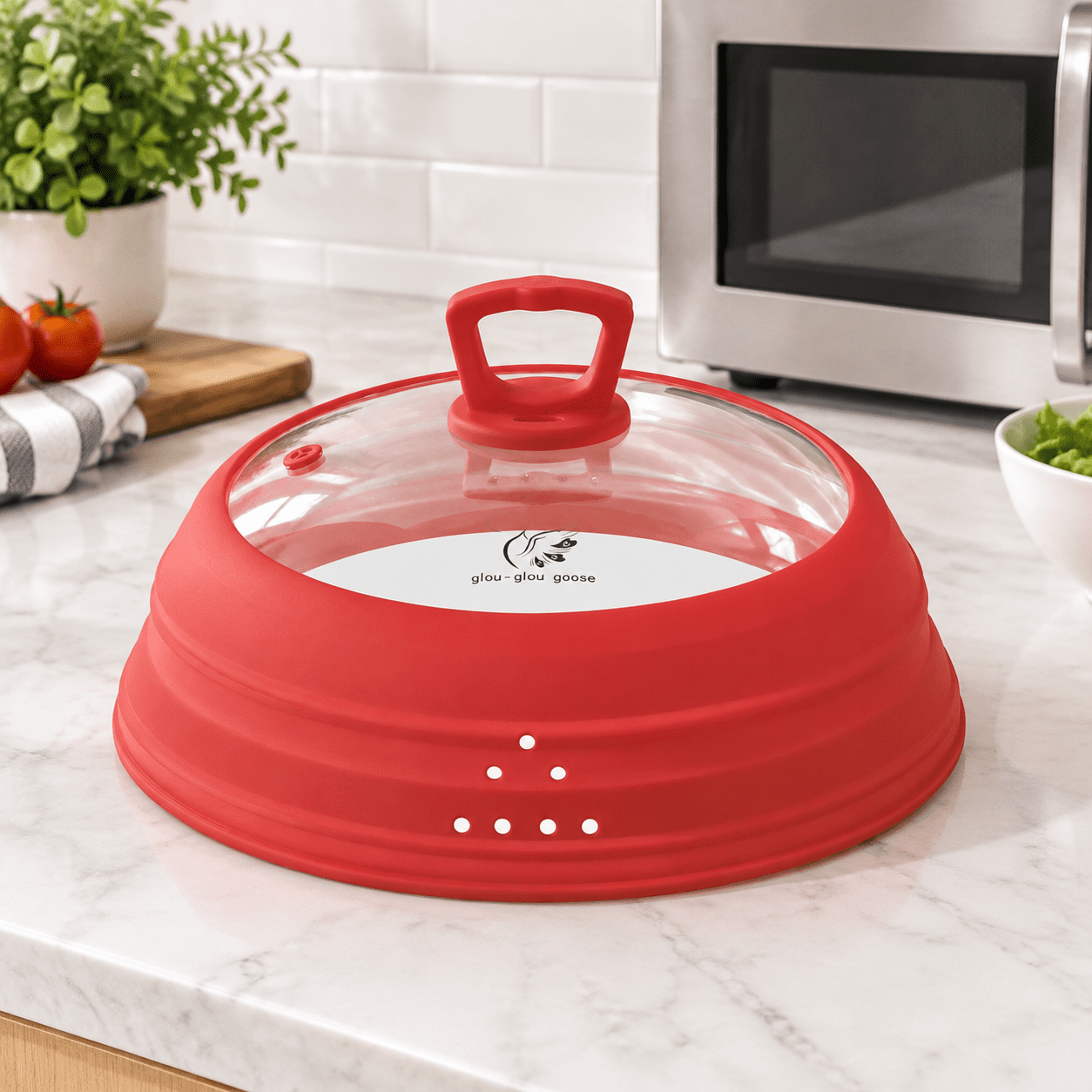 Collapsible Siliconewave Splatter Cover For Food Plate Bowl 10.8 Inch ...